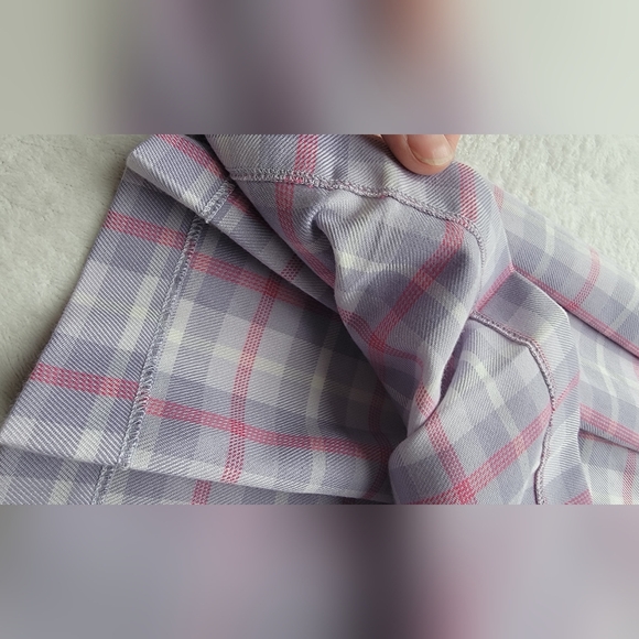 Self Esteem Pastel Lilac Purple Plaid Pleated Skirt Size Small - Picture 7 of 8
